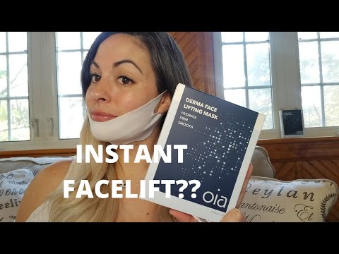 20 MINUTE FACELIFT?!  OIA SKIN DERMA FACE LIFTING MASK REVIEW!