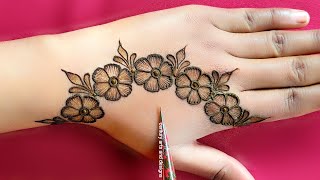 New stylish back hand mehndi design | Easy mehndi design | mehndi design | mehandi | Mehndi.