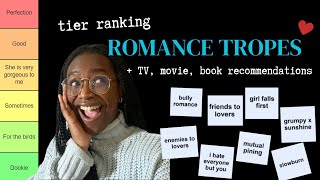 tier ranking popular romance tropes (w/ TV, book & movie recommendations)