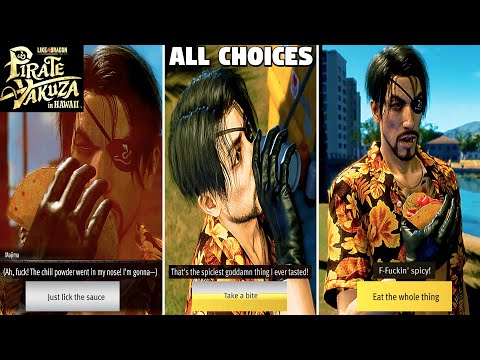 Majima Reacts to Eating Taco All Choices - Like a Dragon Pirate Yakuza in Hawaii