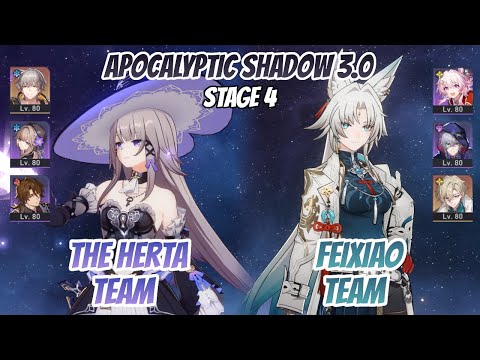 The Herta Team & Feixiao Team  Apocalyptic Shadow Stage 4 3 Stars Honkai Star Rail