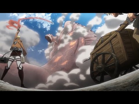 Eren Cried Seeing All Survey Corps Members Save Him | Rod Reiss Big Titan vs Survey Corps + Eren