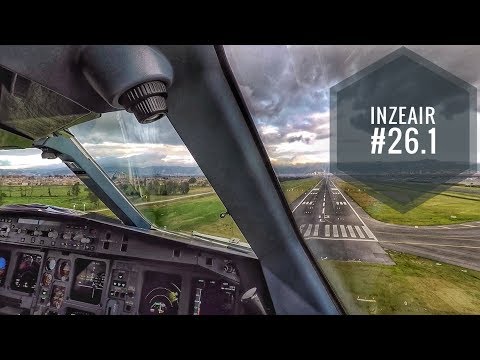 LANDING AT BOGOTA A340 COCKPITVIEW CREW & ATC VOICES