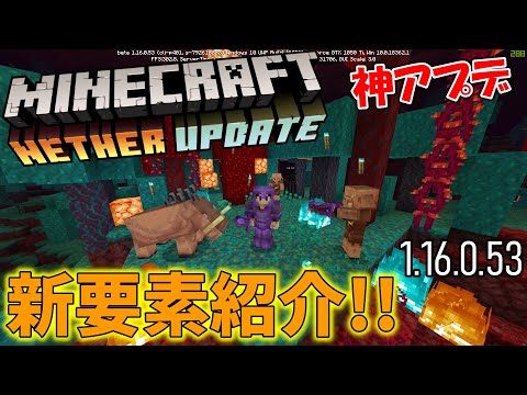 【マイクラBE】ネザーアップデートの新要素紹介!! ネザー凄すぎ変わりすぎ! 【ベータ版】