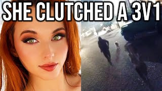 Amouranth Gets In 3v1 Gunfight During Home Robbery... (and won)