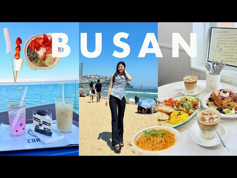 BUSAN vlog⛱️ 3 days guide🤍Ocean view cafe hopping, Korean food, cute stores, shopping and more!