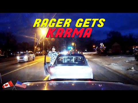 MAN GETS ARRESTED AFTER CRAZY ROAD RAGE