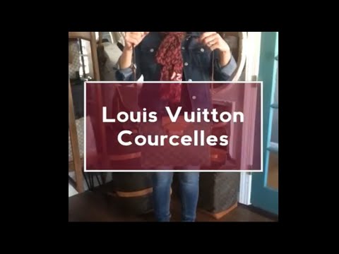 The Look of Vintage Courcelles Louis Vuitton Vintage Style Modeled