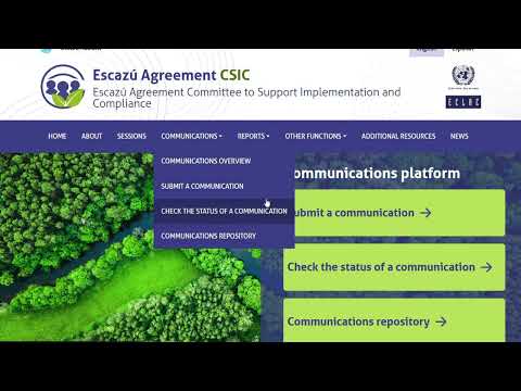 Explanatory video of the CSIC of the Escazú Agreement’s website