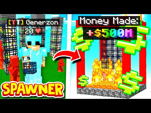 How our FIRST SPAWNER will MAKE US RICH in *NEW* SKYBLOCK MAP | Minecraft SKYBLOCK SERVER #2