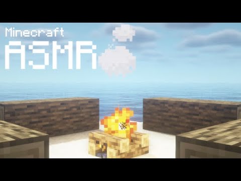 【ASMR】焚き火の音&落ち着く音楽、Bonfire sounds & calming music【Minecraft】