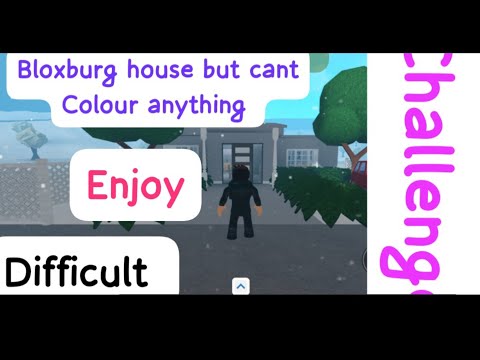 ⛲️BUILDING A BLOXBURG HOUSE🏠 BUT YOU CANT COLOUR ANYTHING!♥️