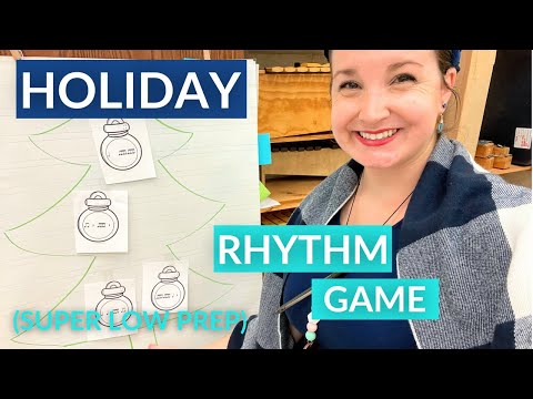 Holiday Rhythm Game that's Active and Super Low Prep for December Elementary Music Lessons