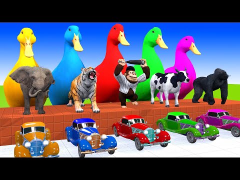 5 Giant Duck, Monkey, Piglet, chicken, dog, mammoth,tiger, Sheep, Transfiguration funny animal 2023