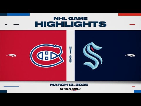 NHL Highlights | Canadiens vs. Kraken - March 12, 2025