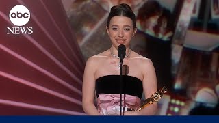 Oscars 2025: Mikey Madison accepts the award for best actress for her role in 'Anora'