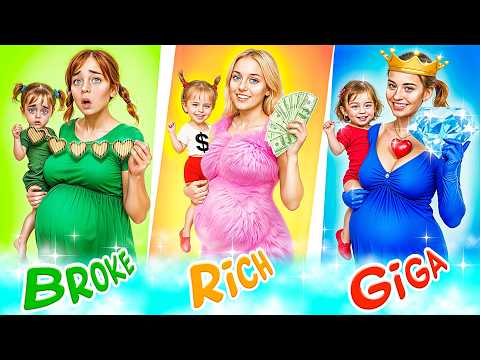 Superheroes Expecting a Baby! Poor vs Rich vs Giga Rich Pregnant!