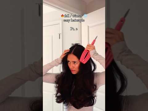 Easy fall / winter hairstyle Pt. 2 #hairstyle #hairhacks #hairtricks #hairtutorial