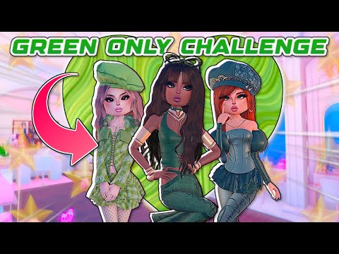 ONLY Using The *COLOR GREEN* 💚 in Dress to Impress! | (Roblox)