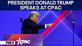 President Donald Trump speaks at CPAC