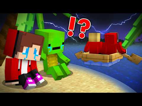 Maizen Family LEFT Baby JJ and Mikey ALONE on DESERT ISLAND - Family Sad Story in Minecraft - Maizen