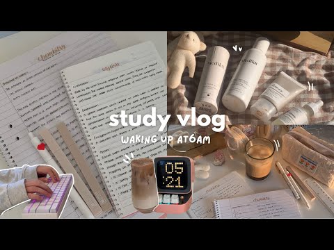 Study vlog 🤎 6am morning routine, getting back on track, sunsets, lots of coffee, ft. Scrintal