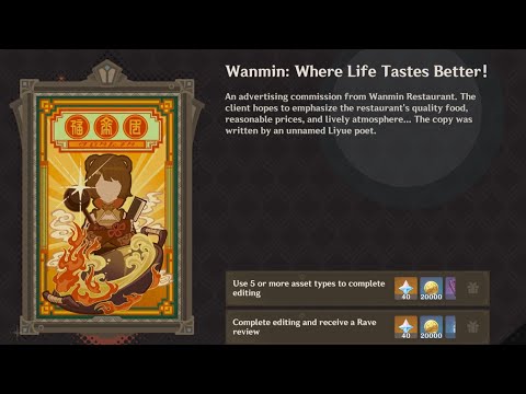 Wanmin: Where Life Tastes Better - Reel Ad-Venture Event Day 2 Guide [Genshin Impact]