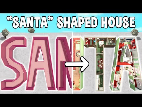 Building the WORD 'SANTA' into a Bloxburg House