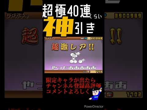 超極40連くらい！神引き！#shorts #にゃんこ大戦争 #超極ネコ祭