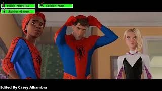 Spider-Man: Into the Spider-Verse (2018) House Fight with healthbars