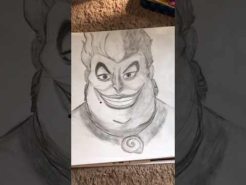 Learning to draw with charcoal 1: Ursula 🐚