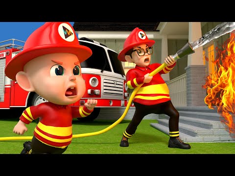 Wheels On The Fire Truck Song | Super Rosoo Rescue Team | Rosoo Nursery Rhymes & Kids Songs