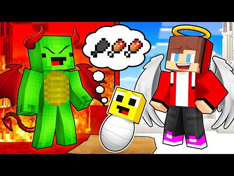 Banana Kid ADOPTED by JJ ANGEL and Mikey DEVIL Family in Minecraft - Maizen