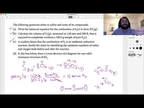 AP Chemistry Long Answer Question 14 (Sulfur)