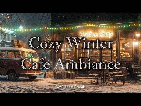 Cozy Winter Coffee Shop Ambience with Smooth Jazz Music❄️Calming Music for Perfect Holiday