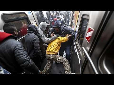 Armed Thugs Raid NYC Subway Trains… as Police Watch