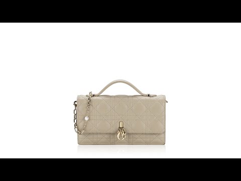 Christian Dior Cannage Lambskin Miss D Mini Bag Powder Beige