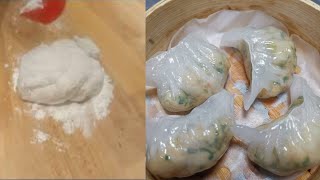 how to make dimsum dough, restaurant style dumpling skin important flour!! #cheffood