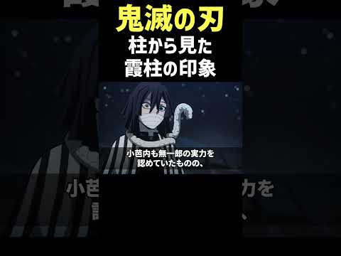 柱（不死川実弥・伊黒小芭内）から見た霞柱・時透無一郎の印象