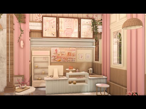 Building a Pink Coastal Cafe in Bloxburg