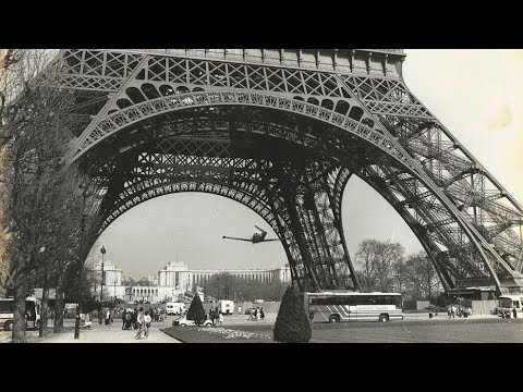 Retired US Marine Corps pilot illegaly flies under the Eiffel Tower in 1984