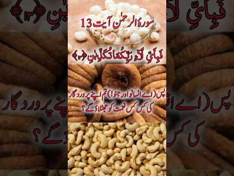 سوره الرحمان آیت 13 اردو ترجمہ کے ساتھ surah alrehman ayet 13 with urdu translation #shorts