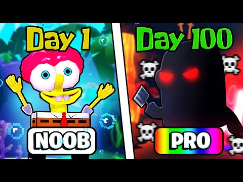 I went from Noob to Pro in SPONGEBOB TOWER DEFENSE Part 4!!...Roblox