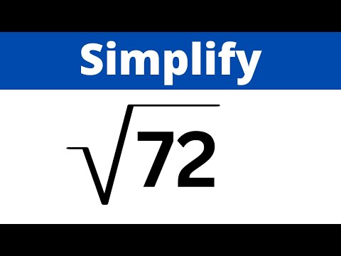 Simplify Square Root of 72