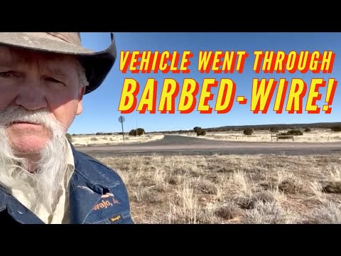 FIXING FENCE AN AUTOMOBILE TORE APART! #ranch #barbedwire