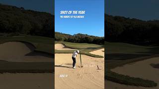 Long bunker shot to tap in birdie. #golf #18holes #golfswing #birdie #tapin #putt