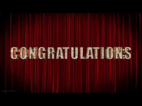 Congratulations Video Animation Motion Graphic Text Celebration Event Greetings