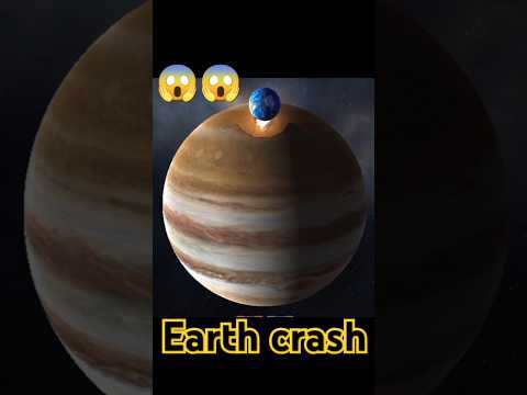 what if earth crashed into jupiter ?? #shorts #jupiter #earth #space #universe