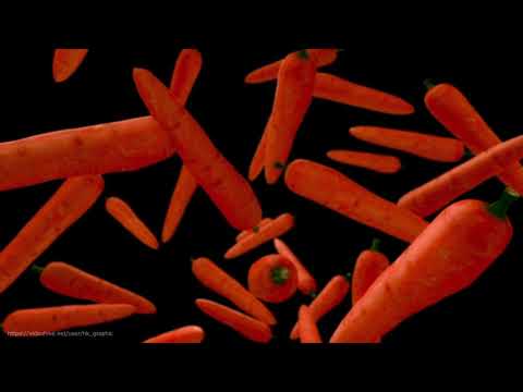 Carrots Flying Animation Slow Motion Graphic