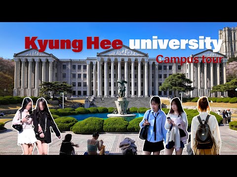 🌸🌸 KyungHee University Seoul Campus Tour | 4k HDR | KOREA cherry blossom